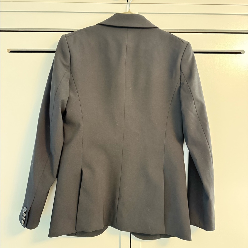 Veronica Beard Black Wool Single Button Classic Dickey Jacket Blazer Size 2 - Picture 2 of 4